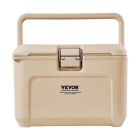 VEVOR Portable Cooler, 16.5 QT Hard Cooler with Ice Retention, Heavy-Duty Handles and Cup Holder, Lightweight Rigid Material Insulated Portable C