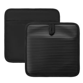 VEVOR Pot Holders, Heat Resistant to 500 Fahrenheit with Ribbed Soft Anti-Slip Silicone Strips